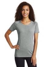 Sport-Tek � Ladies PosiCharge � Tri-Blend Wicking Scoop Neck Raglan Tee